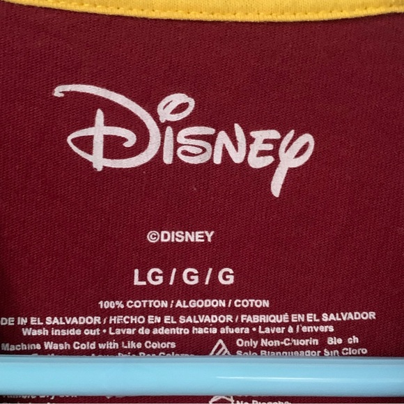 Disney Pooh (Large) T-Shirt, Short Sleeve, Maroon either Pooh on pocket - Picture 3 of 6